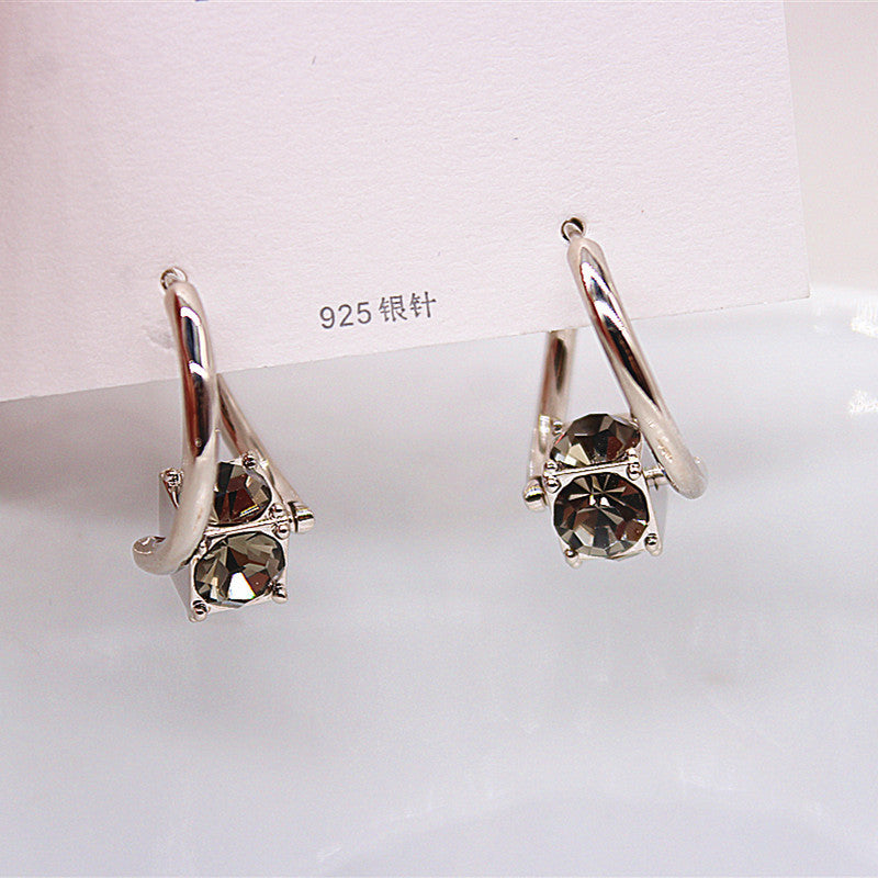 Маленькие хрустальные серьги для женщин, кольцо для ушей, новая мода, счастливые бусы, зажим для ушей