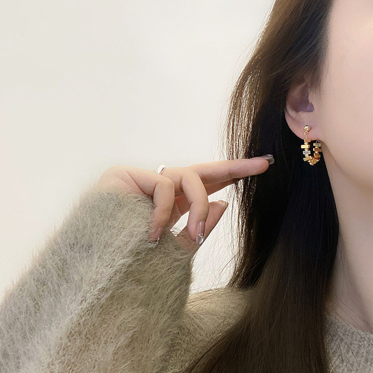 گوشواره میخی زنجیر مربع فلزی گوشواره قدیمی گوشواره گوشواره گوشواره