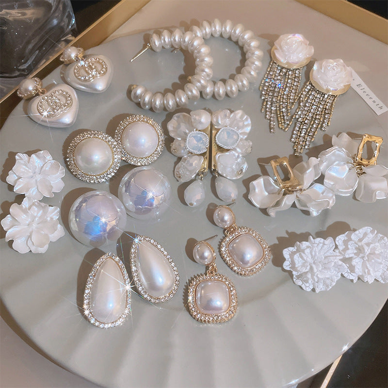 Geometric Flower Love Heart Earrings Cn0070