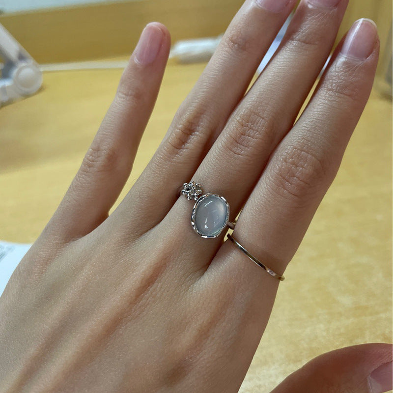 Moonstone Index Finger with Opening Ring CN0002