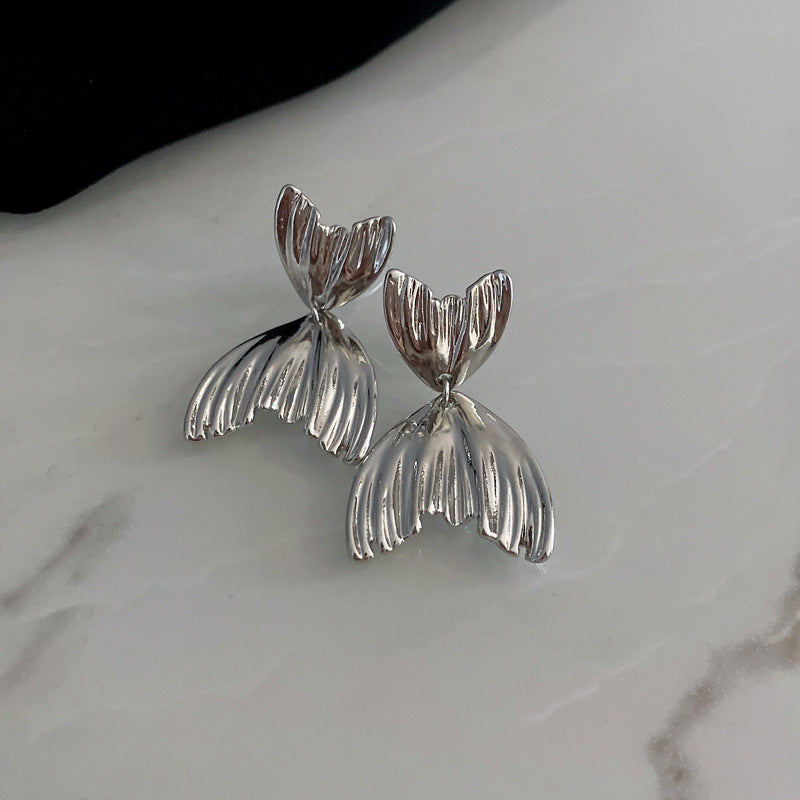 Personalized Fishtail Earrings Cn0215