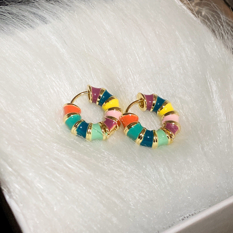 Vintage Dripping Bean Ear Clips Earrings Cn0012