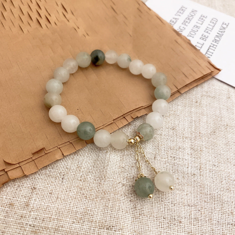 Round Beads Jade Elastic String Bracelet Cn0054