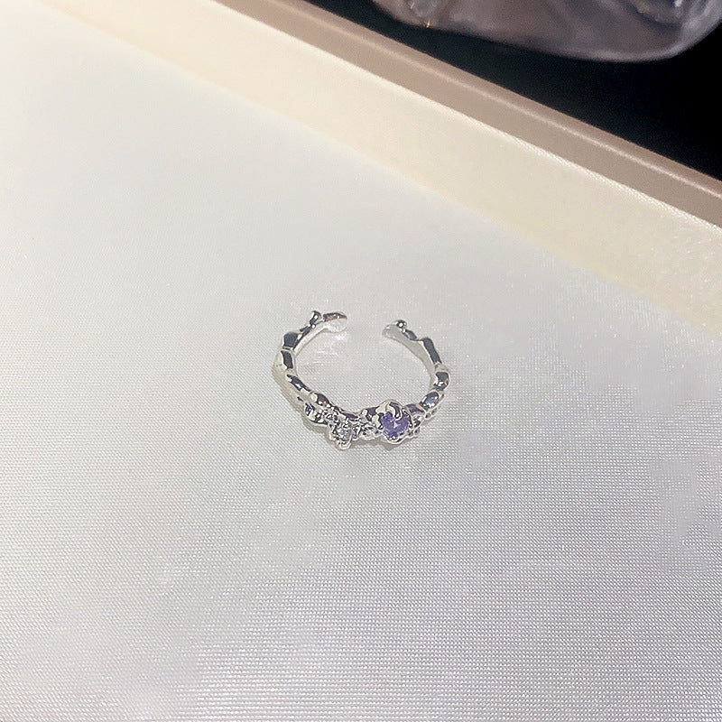 Zircon Wave Dual Layer Open-End Ring Cn0038