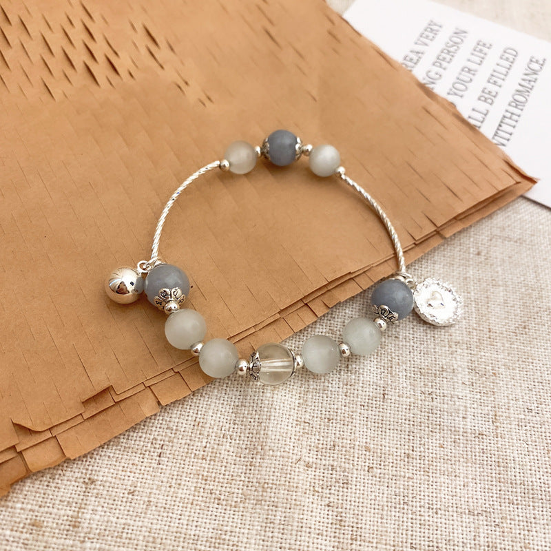 Round Beads Jade Elastic String Bracelet Cn0054