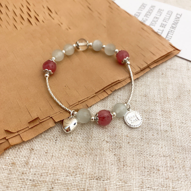 Round Beads Jade Elastic String Bracelet Cn0054