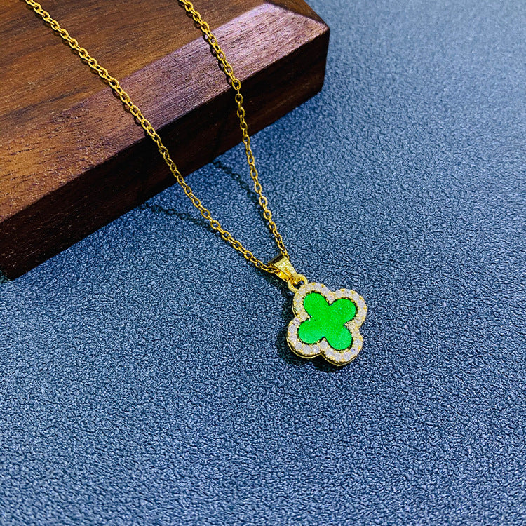 Four-Leaf Clover Necklace Female Temperament Clavicle Chain