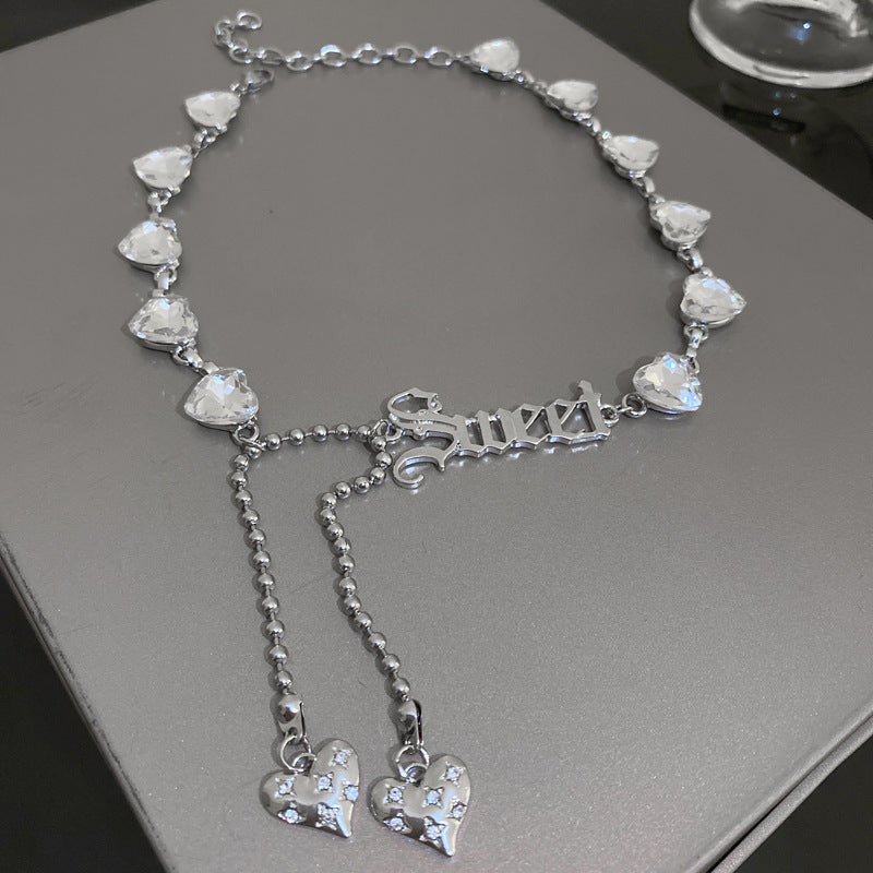 Diamond Flower Crystal Necklace Cn0023