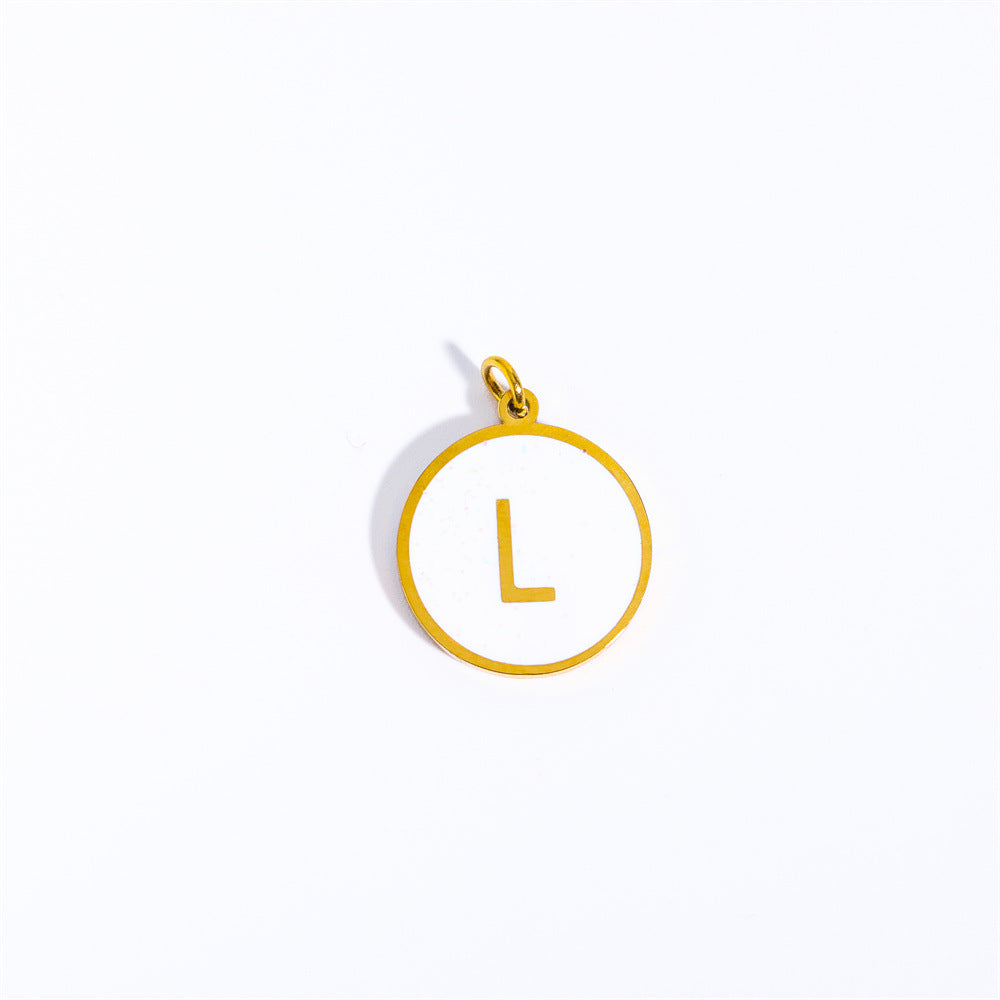 Candy Color 26 Letter Necklace Accessory Pendant Cn0062