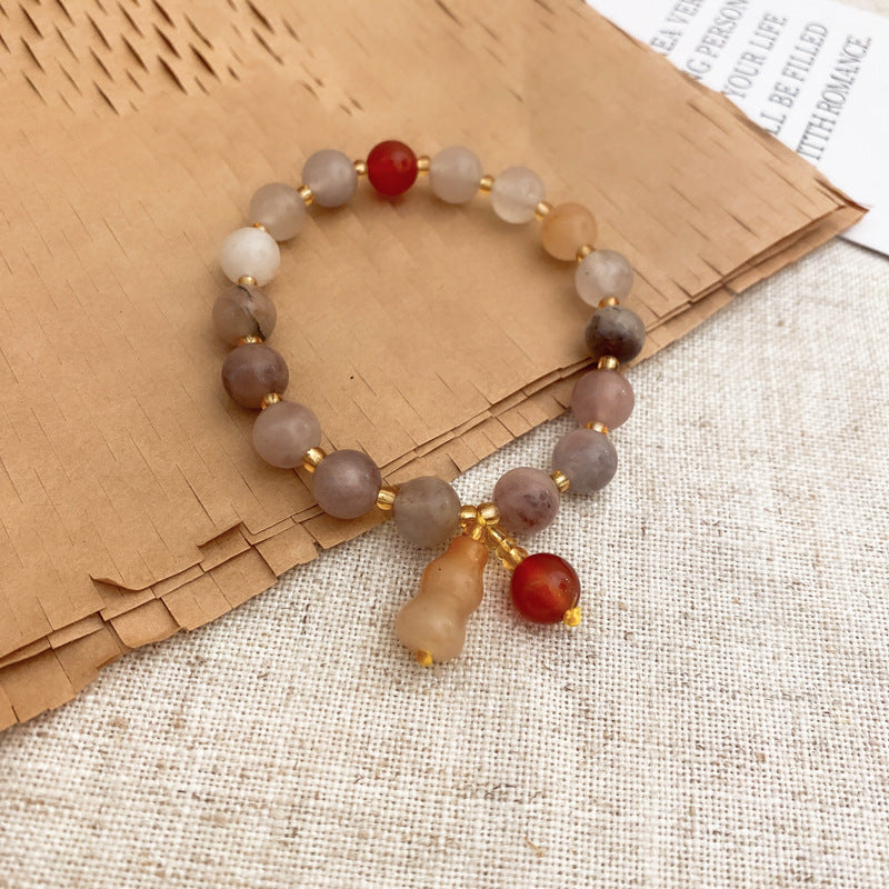 Round Beads Jade Elastic String Bracelet Cn0054