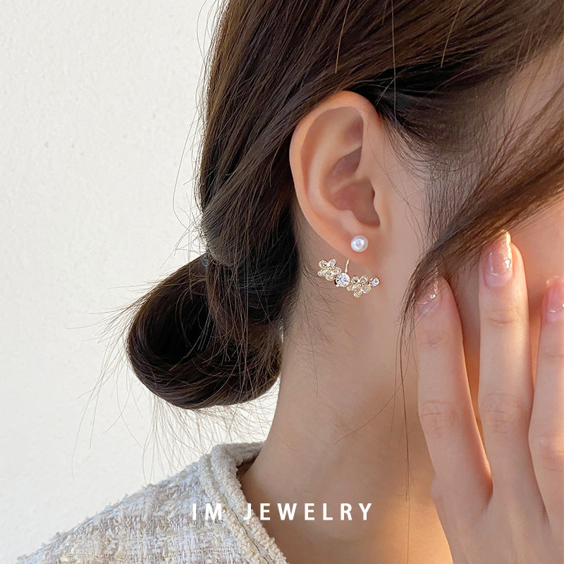 Korean Special-Interest Design Flower Female Stud Earrings Graceful Earrings