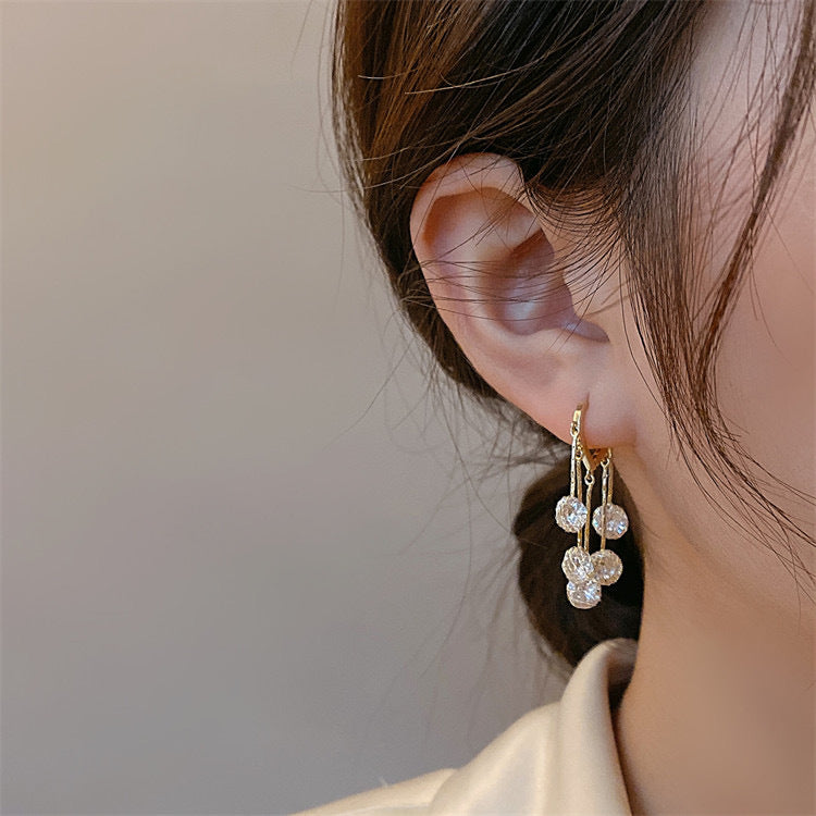 Zirkon Rumbai Cinta Hati Anting Perempuan