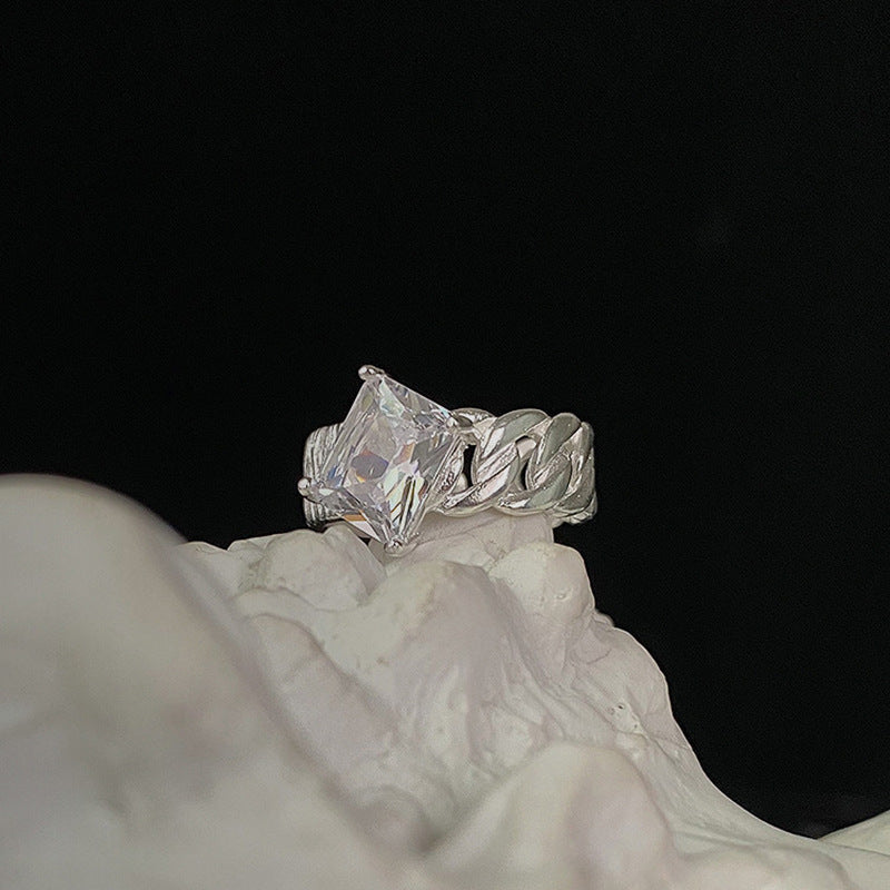 Pink Zircon Irregular Heart Ring Cn0059