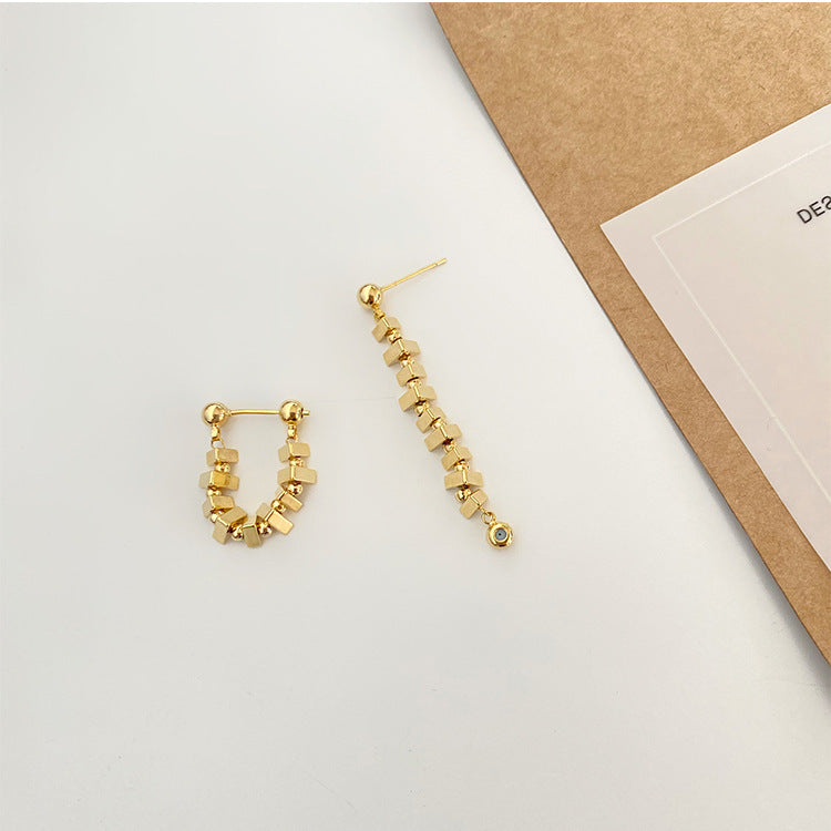 گوشواره میخی زنجیر مربع فلزی گوشواره قدیمی گوشواره گوشواره گوشواره