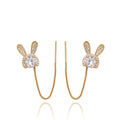 Zircon Cute Rabbit Hanging Earrings