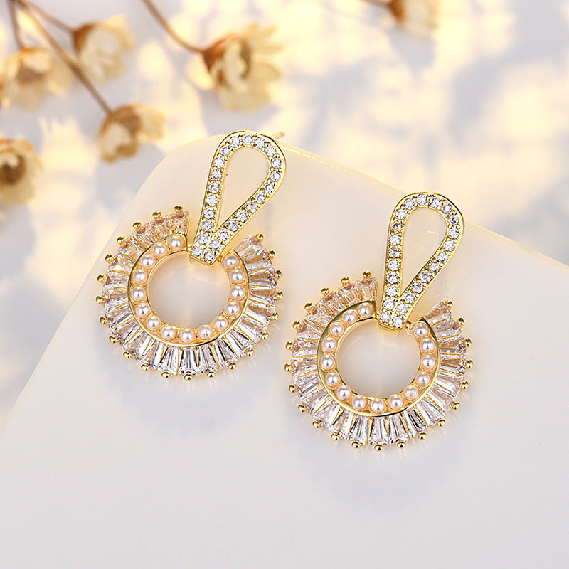 Bright Light Tassel Full Diamond Earrings Cn0217