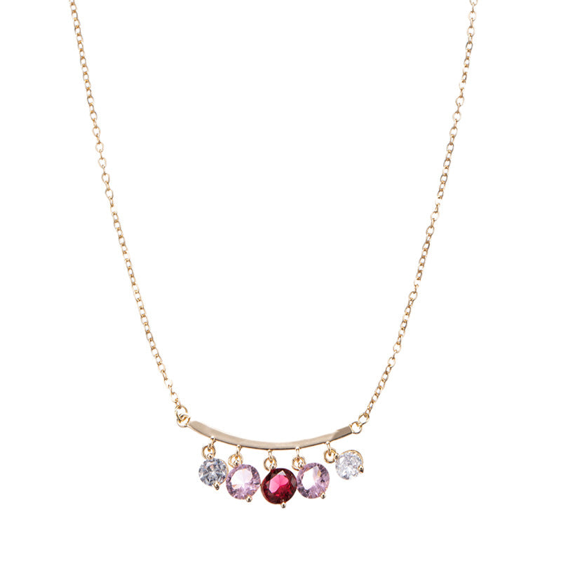 Red zircon pendant simple necklace necklace