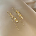 Long Tassel wheat hanging earrings female earrings