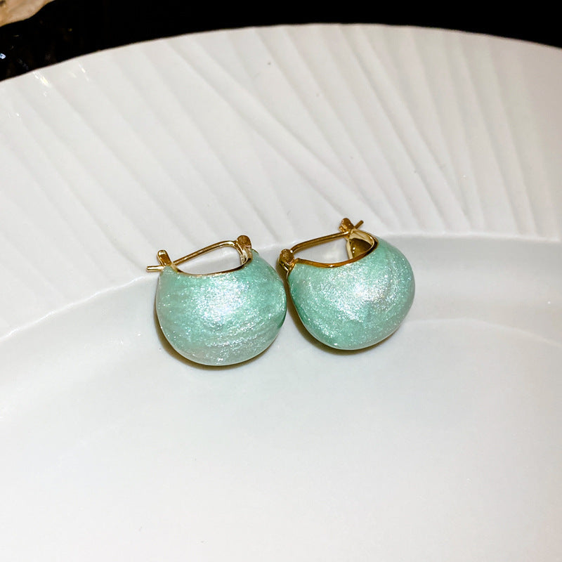 Vintage Dripping Bean Ear Clips Earrings Cn0012