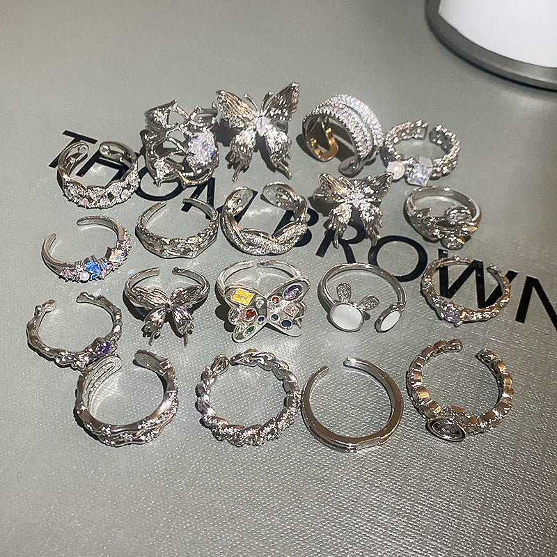 Zircon Wave Dual Layer Open-End Ring Cn0038