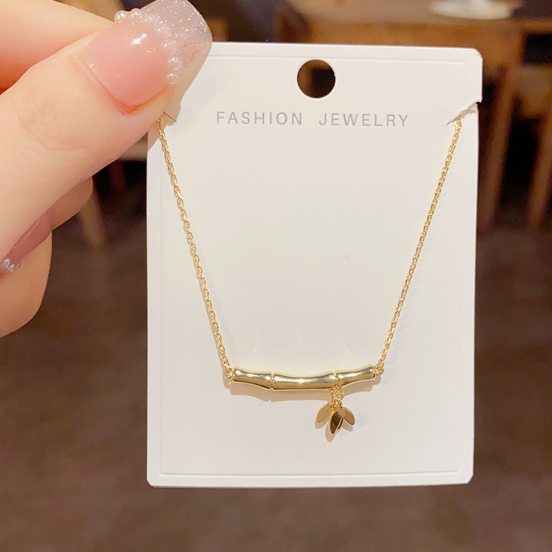 Bamboo Joint Special-Interest Design Fashion Necklace Cn0272