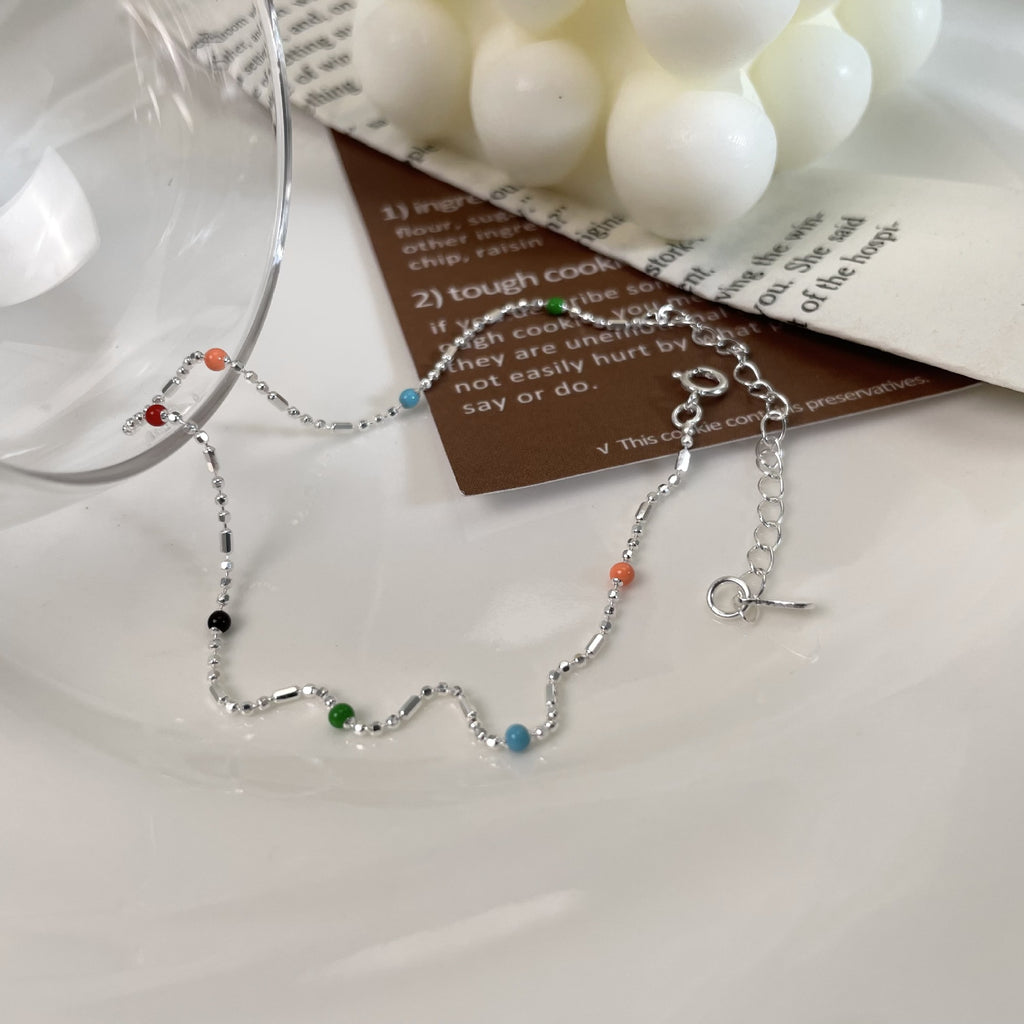 S925 Sterling Silver Summer Color Anklet Cn0085