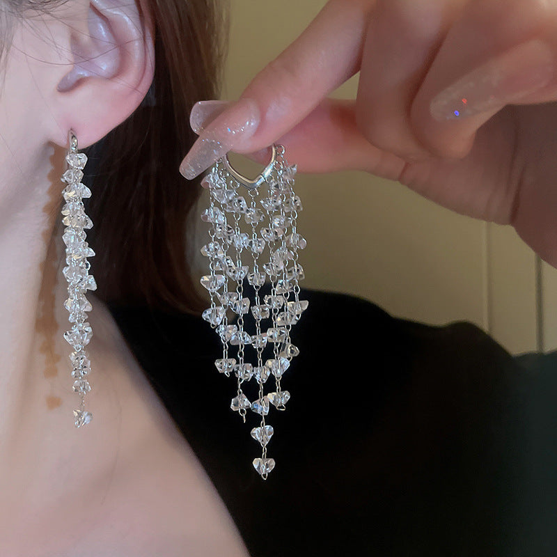 Crystal Tassel Ear Clip Cn0092