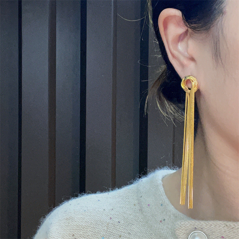 کھوکھلی دائرے سادہ زنجیر سانپ کی زنجیر لمبی جھالر والی بالیاں