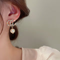 Letter Love Heart Bow Tie Earrings Cn0068