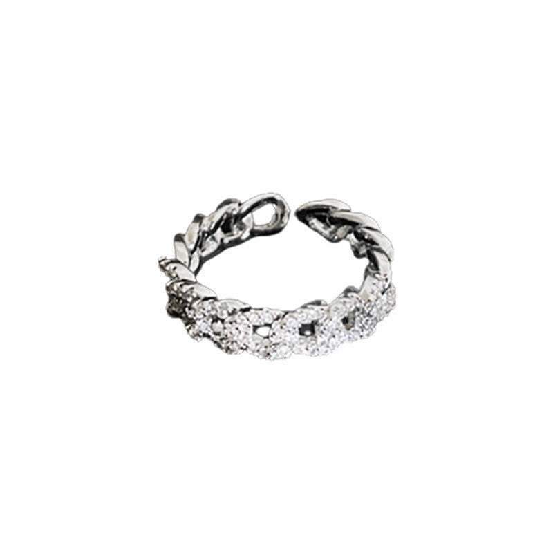 Zircon Wave Dual Layer Open-End Ring Cn0038