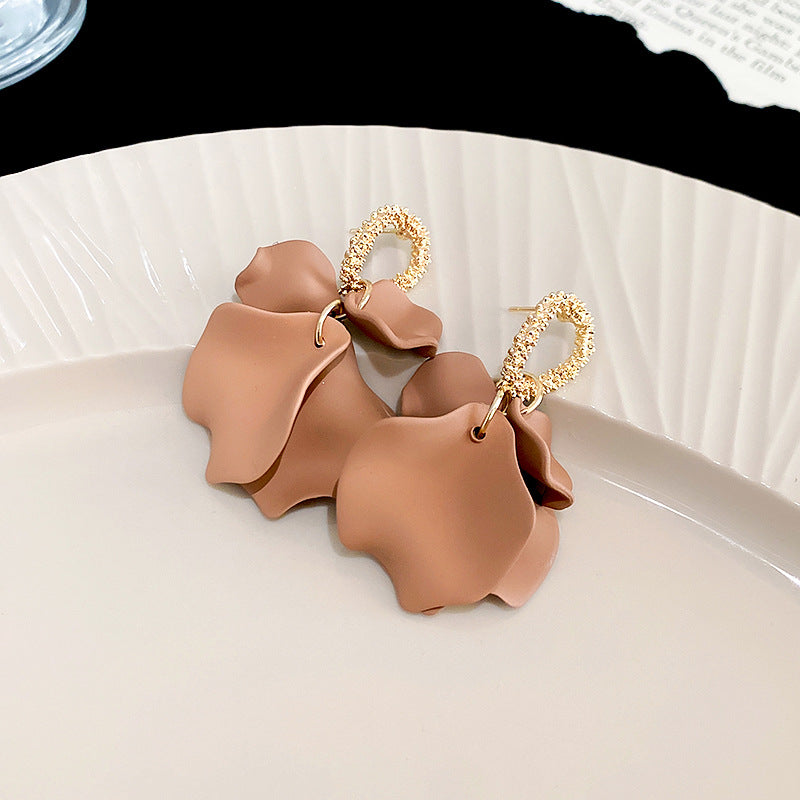 Simple Petal Temperament Earrings Cn0035