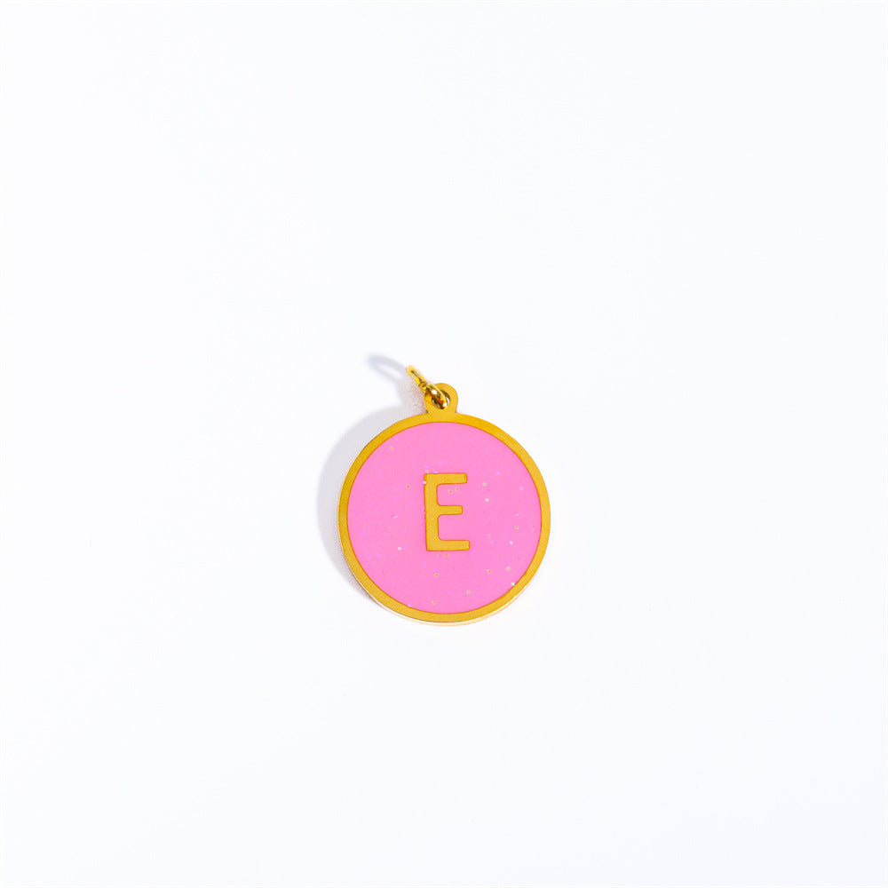 Candy Color 26 Letter Necklace Accessory Pendant Cn0062