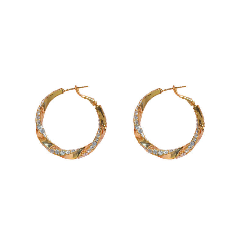 حلقه گوش بزرگ تابیده الماس