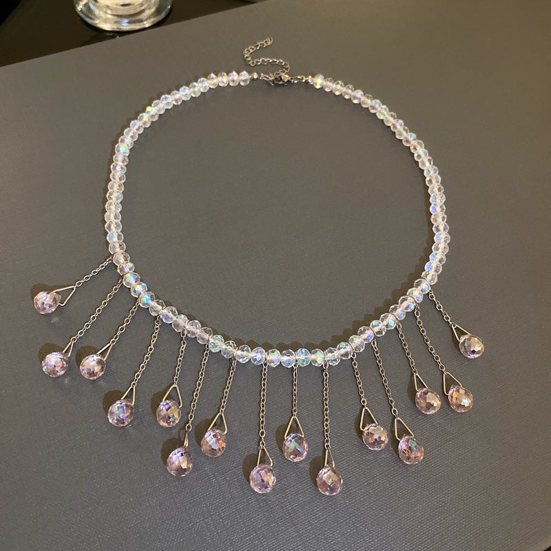 Diamond Flower Crystal Necklace Cn0023