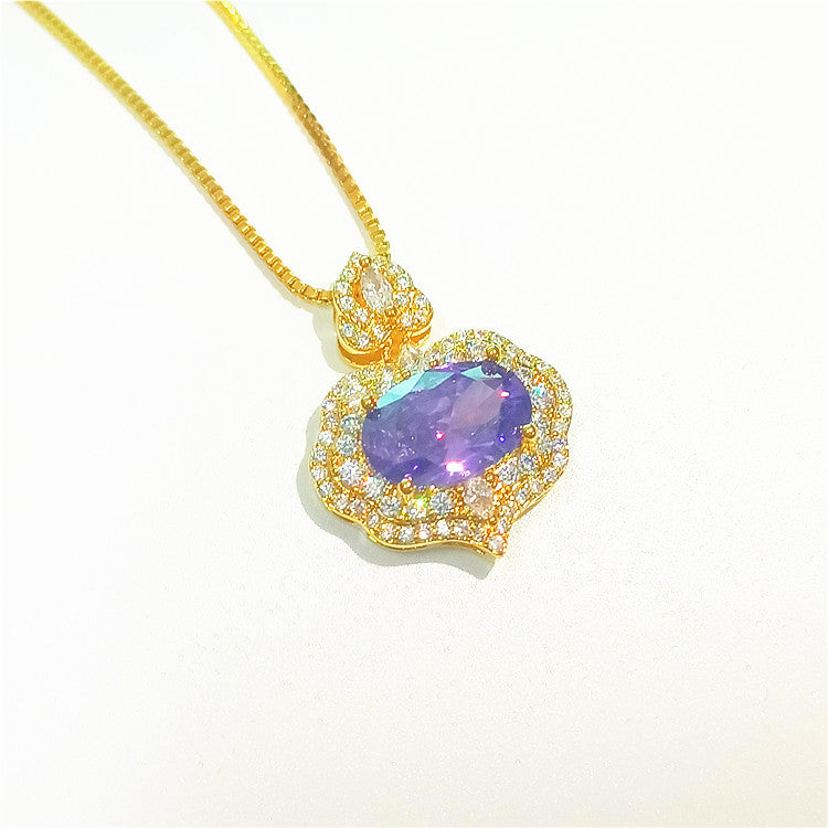 خواتین کا مصنوعی زرکونیم لاک آف گڈ وِشز خوبصورت ہار