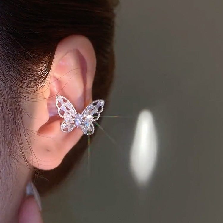 Shiny Butterfly Ear Clip without Pierced Cn0211