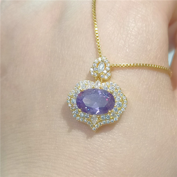 خواتین کا مصنوعی زرکونیم لاک آف گڈ وِشز خوبصورت ہار