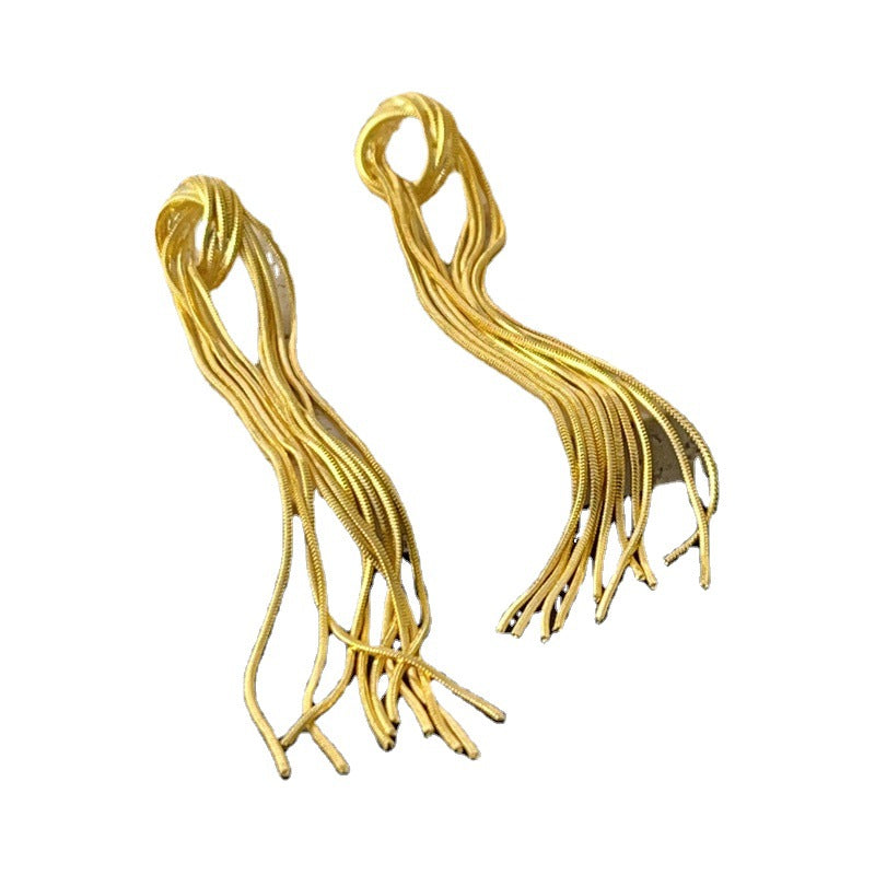 دایره توخالی گوشواره حاشیه بلند زنجیره ای مار زنجیره ای ساده