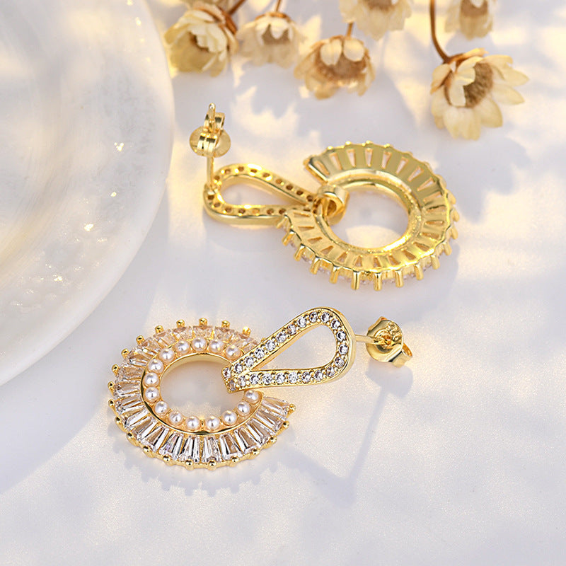 Bright Light Tassel Full Diamond Earrings Cn0217