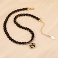 Lace Necklace Short Necklace Rose Pendant Black Sexy Necklace Neckband