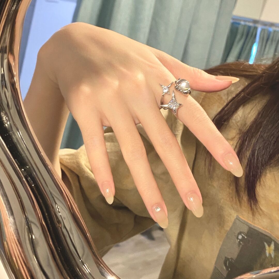 Moonstone Index Finger with Opening Ring CN0002