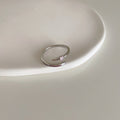 Pink Heart-Shaped Zircon Metal Open Ring Cn0077