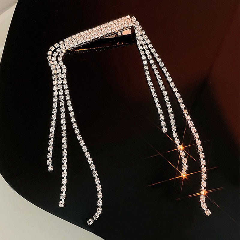 rhinestone tassel hairpin clip hairware