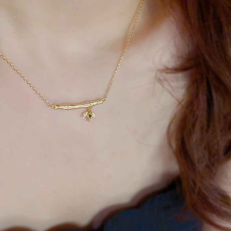 Bamboo Joint Special-Interest Design Fashion Necklace Cn0272