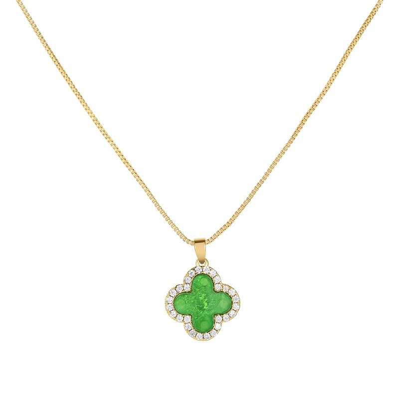 Four-Leaf Clover Necklace Female Temperament Clavicle Chain