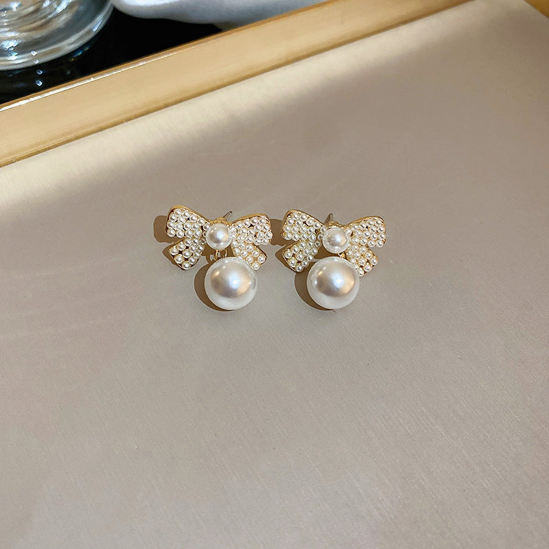 Letter Love Heart Bow Tie Earrings Cn0068