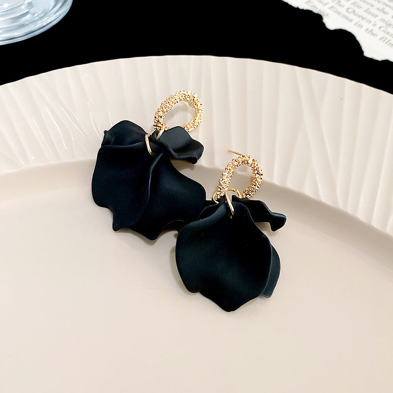 Simple Petal Temperament Earrings Cn0035