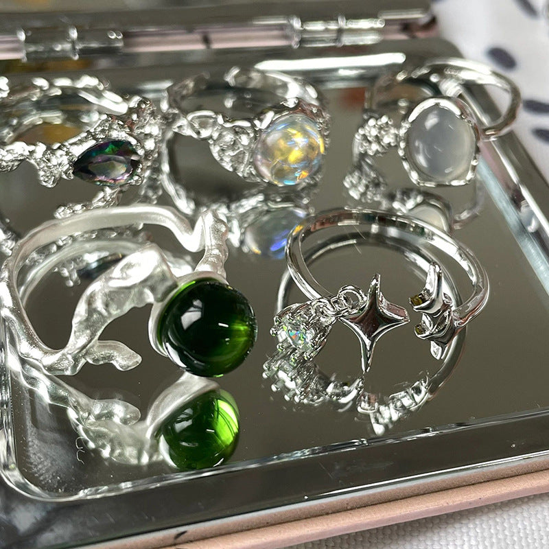 Moonstone Index Finger with Opening Ring CN0002