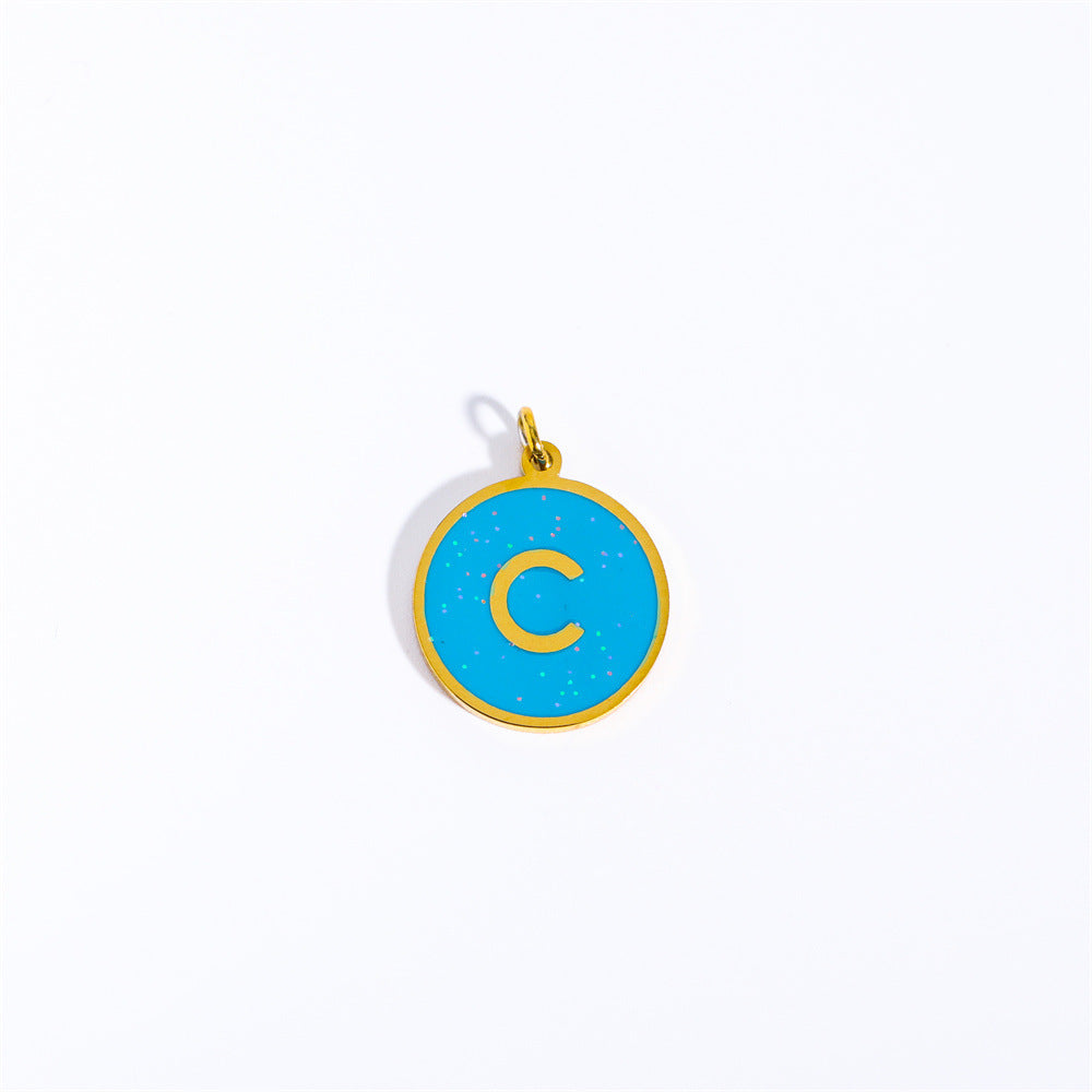 Candy Color 26 Letter Necklace Accessory Pendant Cn0062