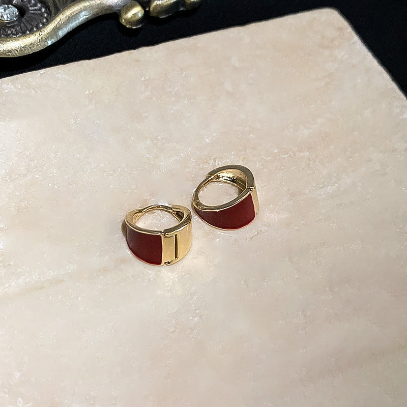 Vintage Dripping Bean Ear Clips Earrings Cn0012